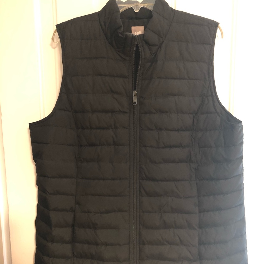 Jill black puffer vest